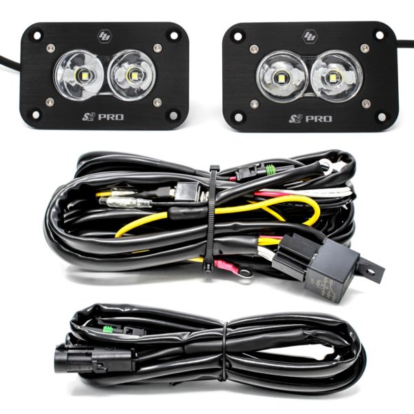 Baja Designs S2 Pro Black Flush Mount LED Light Pod Reverse Kit – Universal